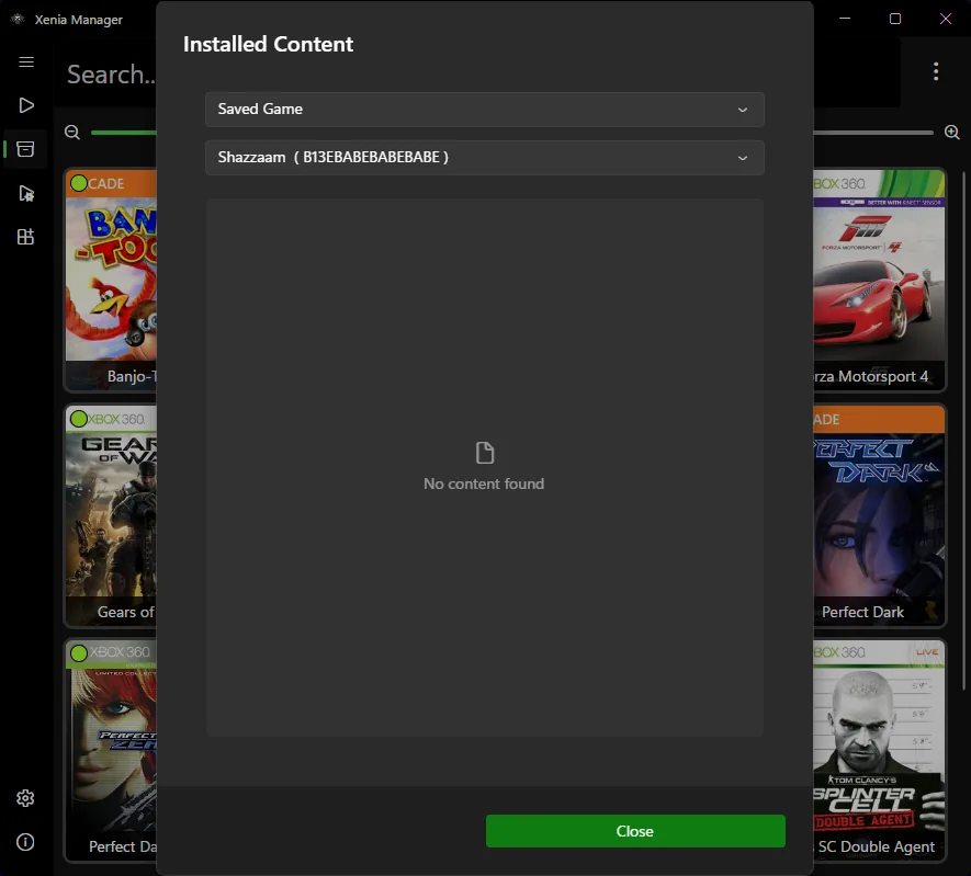 Official Xenia Manager Content Viewer with Saved Game and profile selectors